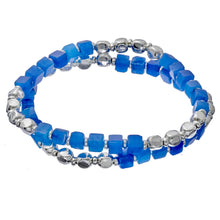 Carica l&#39;immagine nel visualizzatore di Gallery, Bracciale Brividi Summer in argento naturale e agata blu
