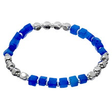 Carica l&#39;immagine nel visualizzatore di Gallery, Bracciale Brividi Summer petit in argento naturale e agata blu
